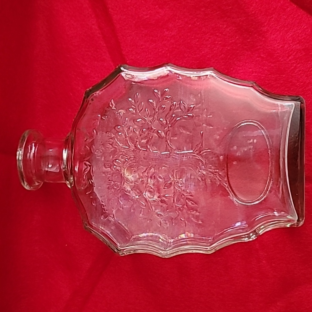 Home vintage decanter glass tree of life design prohibition  container clear